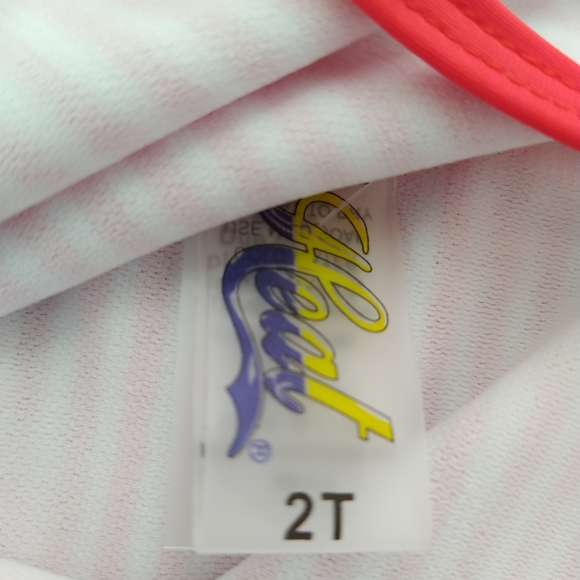 NWT Girls Toddler Stripe Pineapple UPF 50+ Protection One Piece Swimsuit - Picture 6 of 6